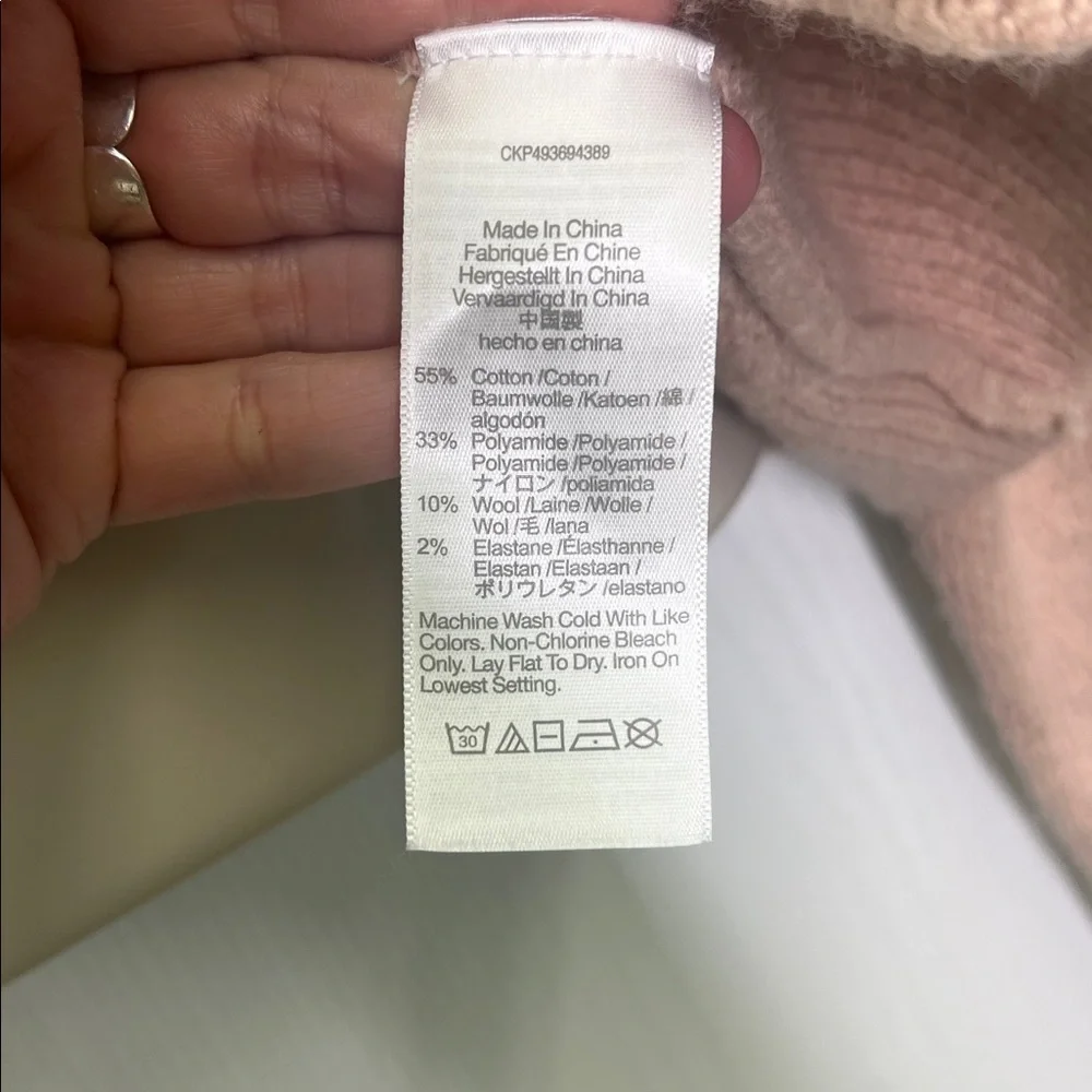 Madewell - Light Pink Button Down Long Sleeve Wool Blend Cardigan Size Medium